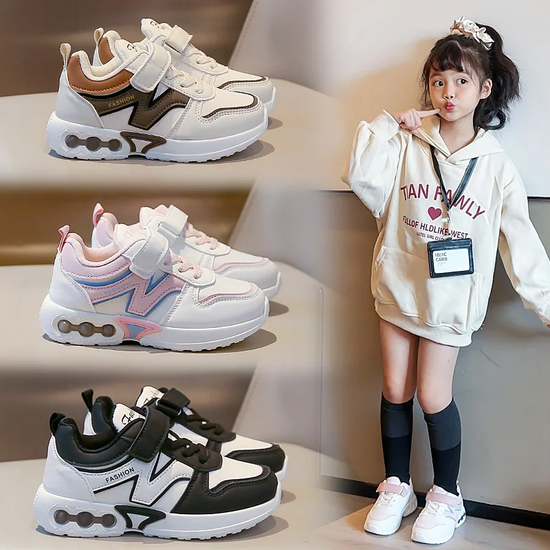 

New Children's Running Shoes Spring Autumn Casual Soft Bottom Breathable Rubber Boys Girls Sports Shoes Comfortable