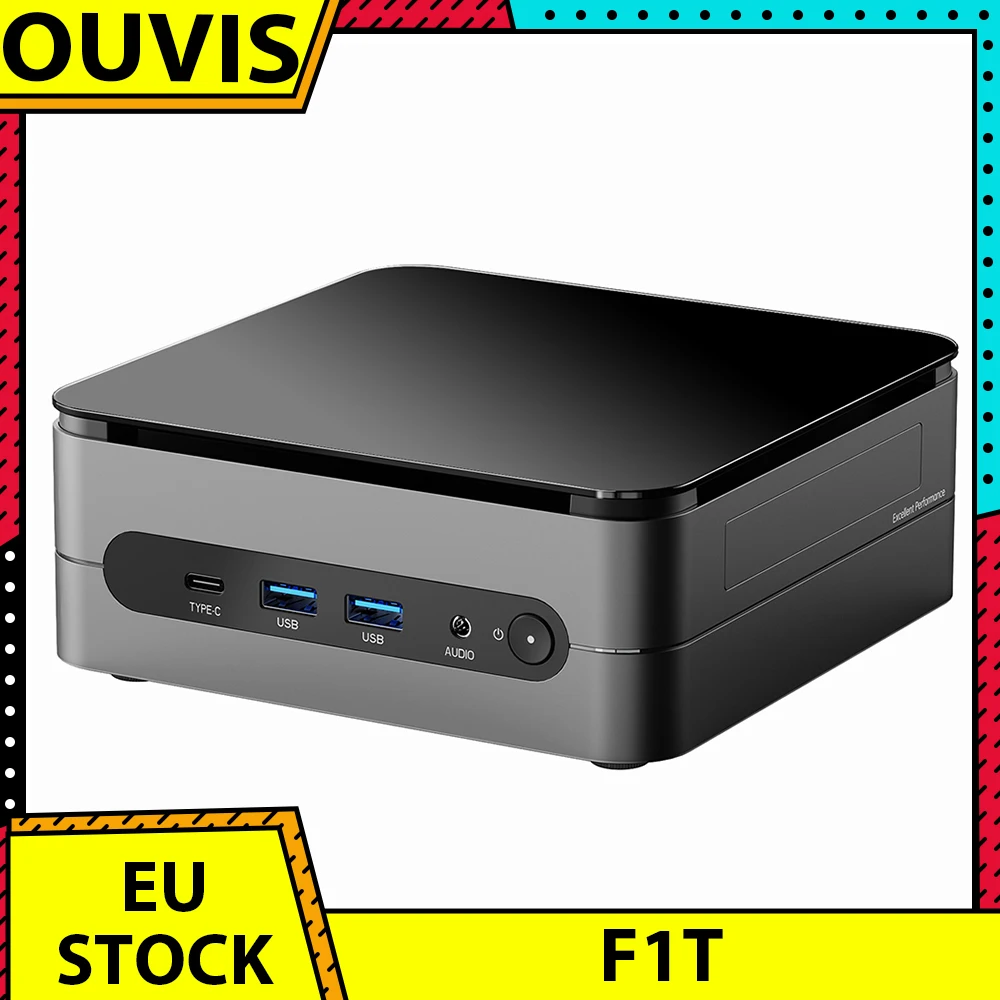 OUVIS F1T Mini PC Intel Core i9-11900H 8 Core Up to 4.90GHz 16GB RAM 1TB SSD Type-C 4K 60Hz Triple Display WiFi 6 Bluetooth 5.2