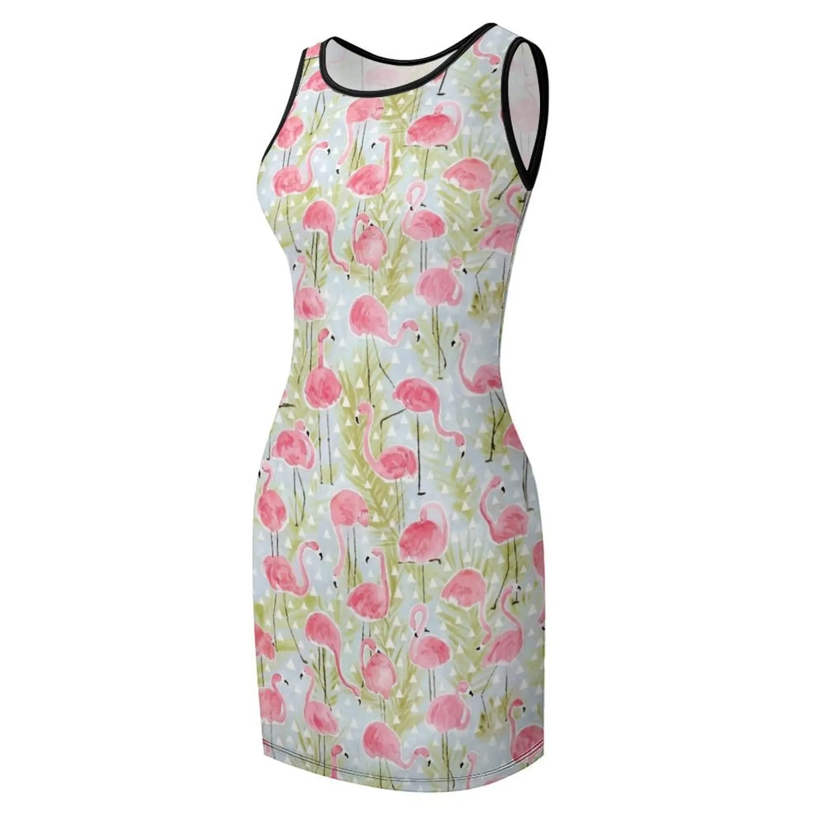 Böhmische Flamingos, ärmelloses Sommerkleid, Sommerkleider für Damen, Kleider für Ballkleid, Sommer-Abendkleider, Luxus 2025,