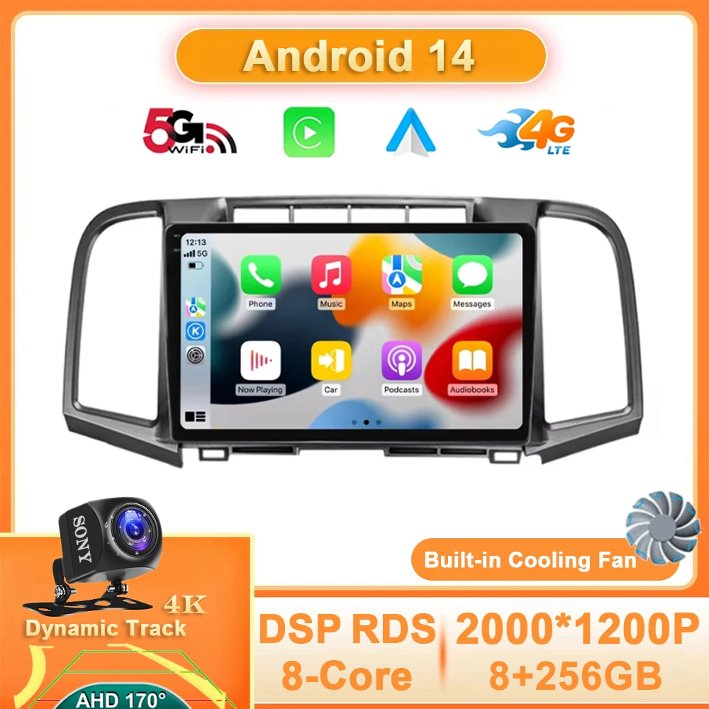 

Android 14 For Toyota Venza 2008 - 2016 Car Radio Carplay Auto Multimedia Video Player Navigation Stereo GPS 4G WIFI 360 Camera
