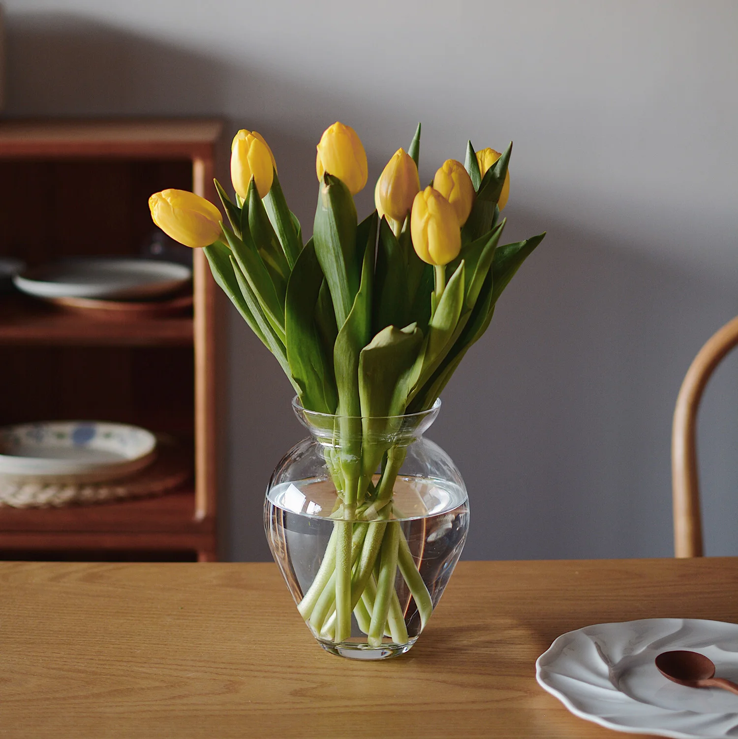 

Декоративная ваза для цветов ручной работы из стекла в японском стиле Camus Say для дома, спальни, гостиной, стола, полки