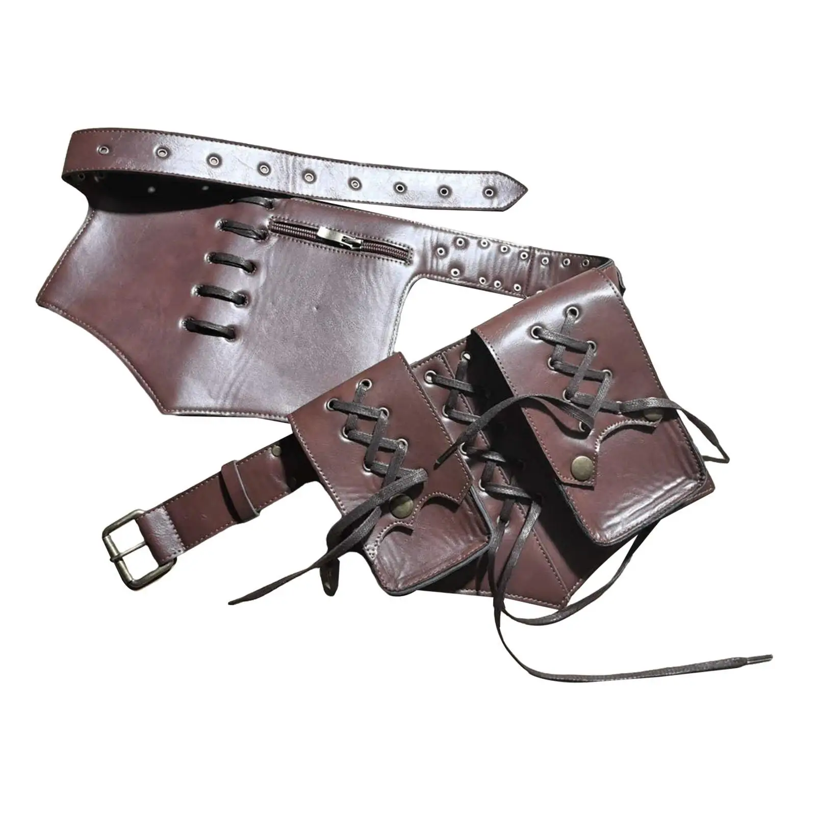 

Waist Bag Adjustable Strap Portable Purse Waist Pocket for Roleplaying Pirate