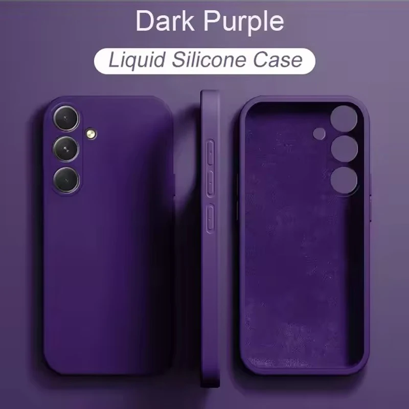 Original Liquid Silicone Case A55 A54 For Samsung Galaxy A55 5G Full Protection Cover Soft For Samsung Galaxy A54 A55 5G