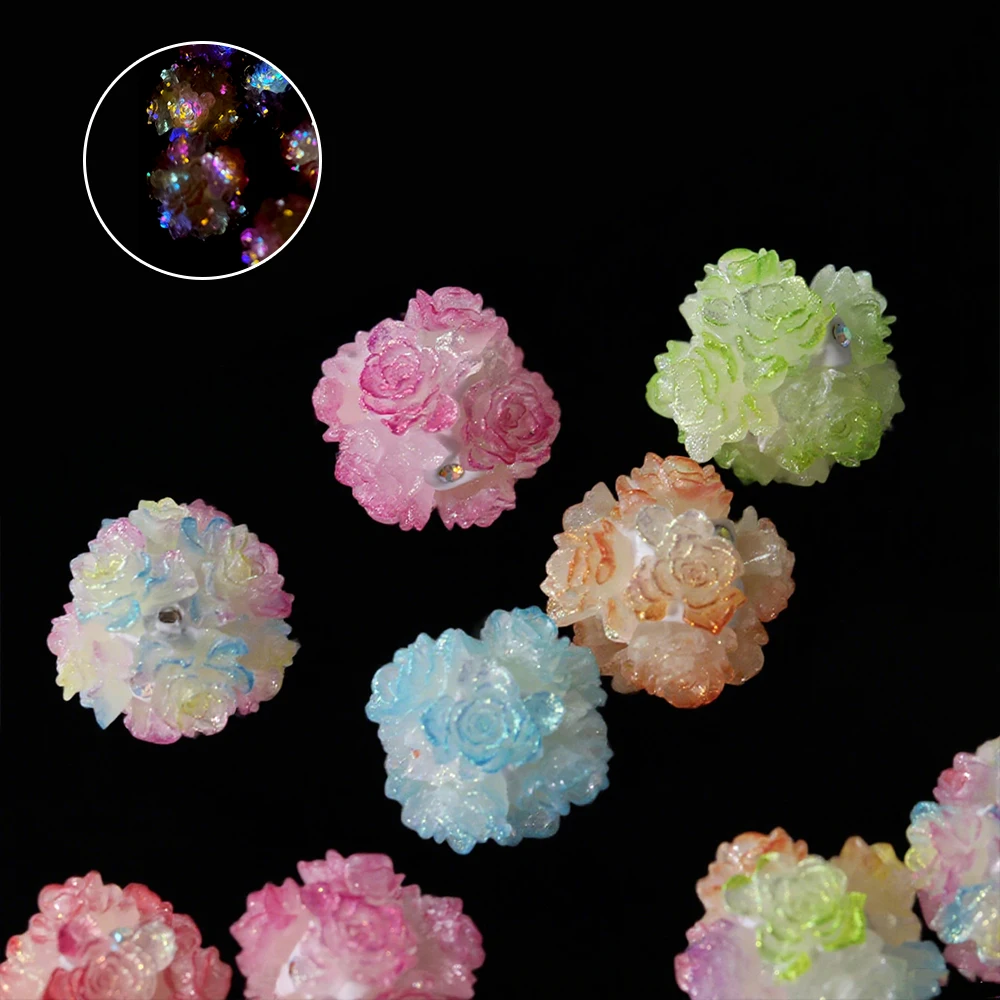 

Cordial Design 50Pcs 21*25MM DIY Fancy Beads/Luminous Effect/Hand Made/Jewelry Findings & Components/Flower Shape/Resin #19127
