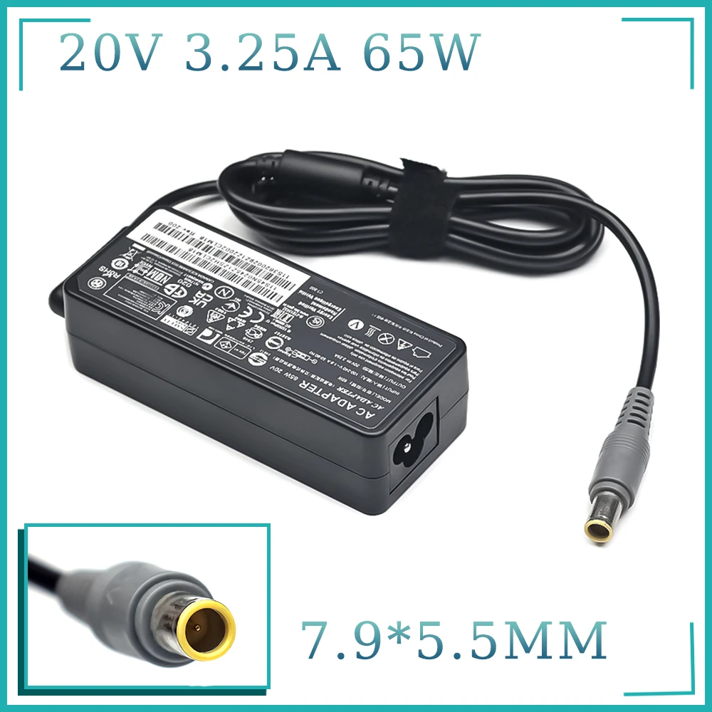 20V 3.25A 65W Charger For Lenovo Thinkpad Edge E130 E335 E430 E435 E530 Laptop AC Adapter Power Supply Cord