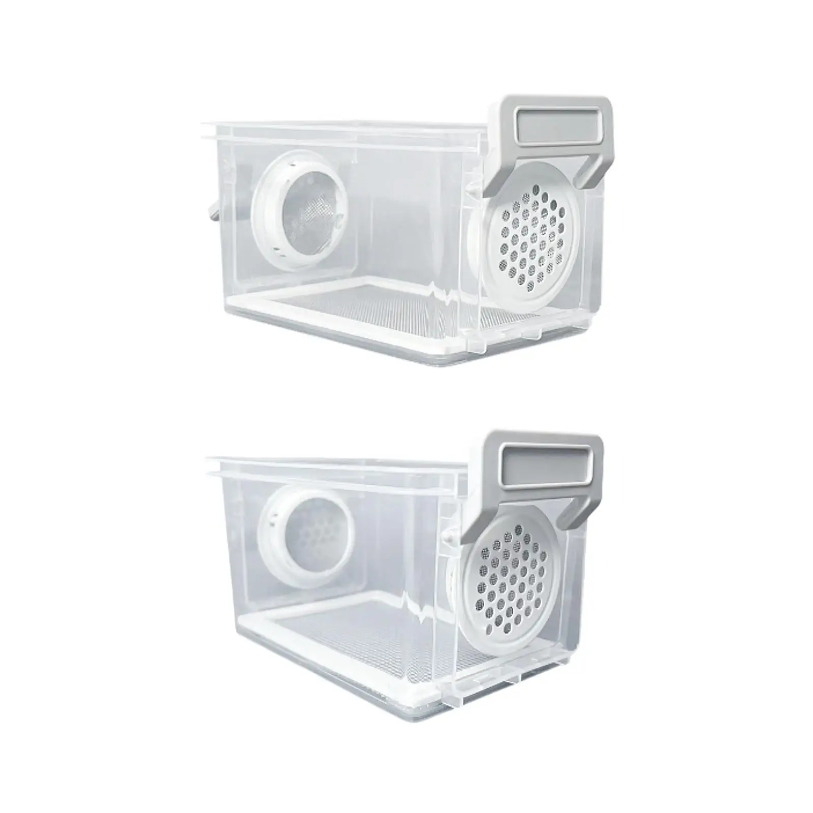 Portable Mini Pet Breeding Box Transparent Stackable Habitat Case for Scorpion Roach Mealworm Feeding Farm
