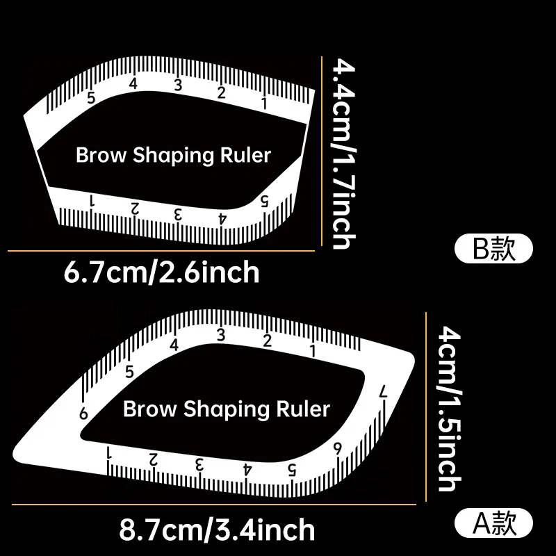 Eyebrow Mapping Tool Portable Reusable Acrylic Brow Shaper Eyebrow Shaping Measuring Tool Eyebrow drawing aid for Makeup Dating