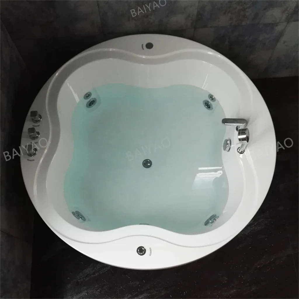 4 Persons Deluxe Acrylic Drop In Hot Tub Outdoor Bathtubs Spa  With Electric Jacuzzis Air Pump