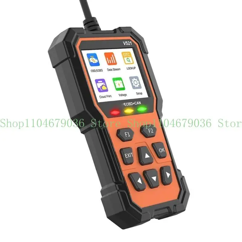 

652F Профессиональный удобный V521 OBD2 Diagnostic Scanner, быстрое обнаружение ошибок для стирания кода автомобиля.