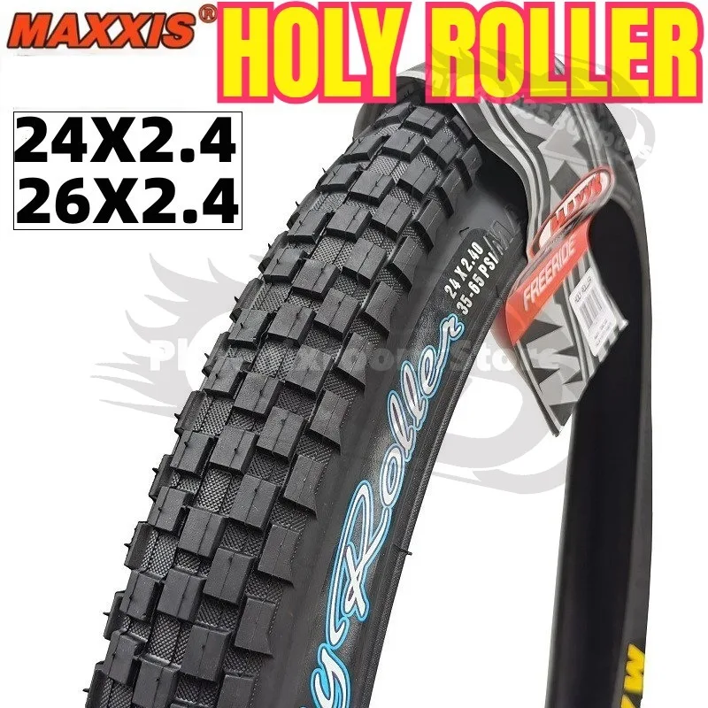 Maxxis Holy Roller Bike Tire 20 Inch Chocolate Tyre 242.4 262.2 26*2.4 BMX Street Trial Bike Anti-wear Bicycle Outer Tire