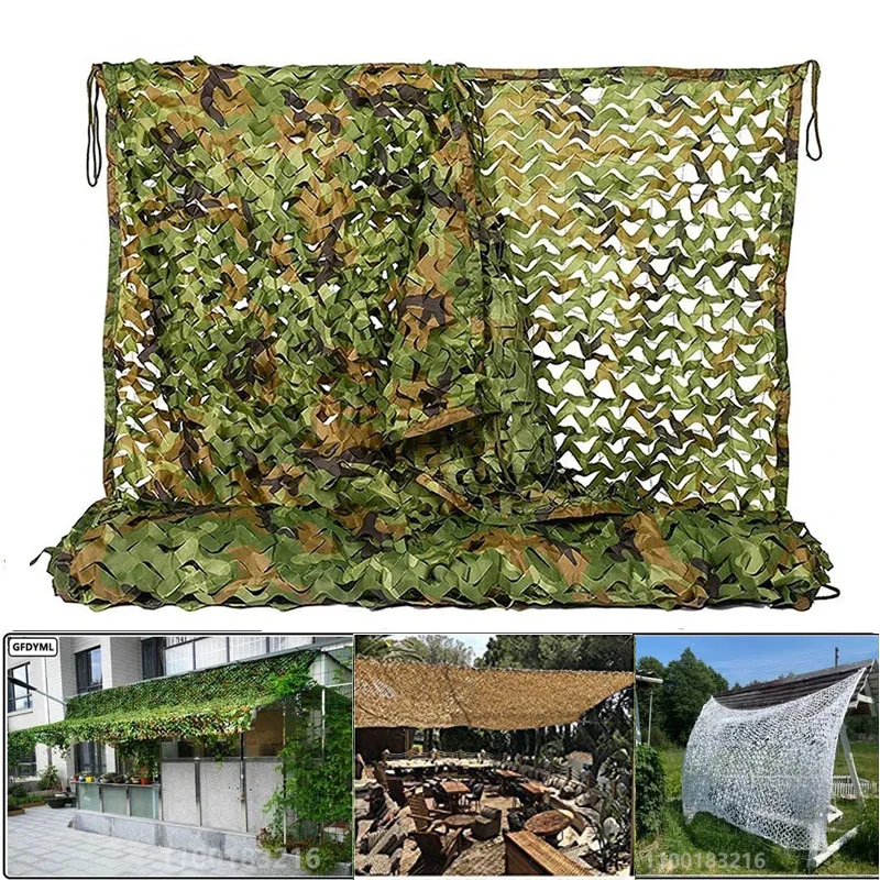 camouflage net pavilion camouflage net shade net garden decoration net green jungle white desert color 2x5m/3x4m/4x5m