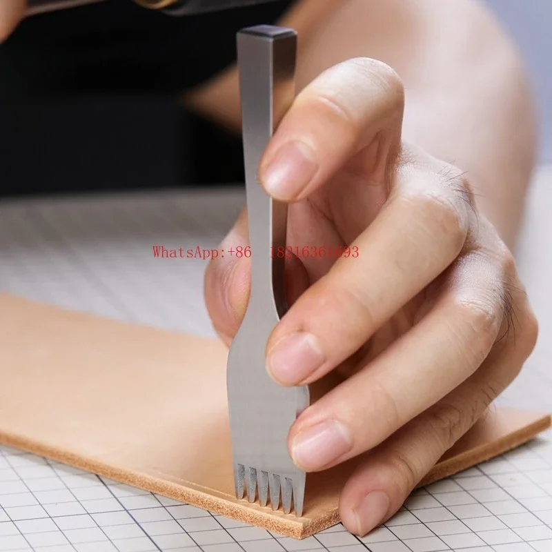 2026GOOD Leather Art Ling Cut Two And Six Teeth Leather Punching Cut Hand Stitching Leather DIY Tools