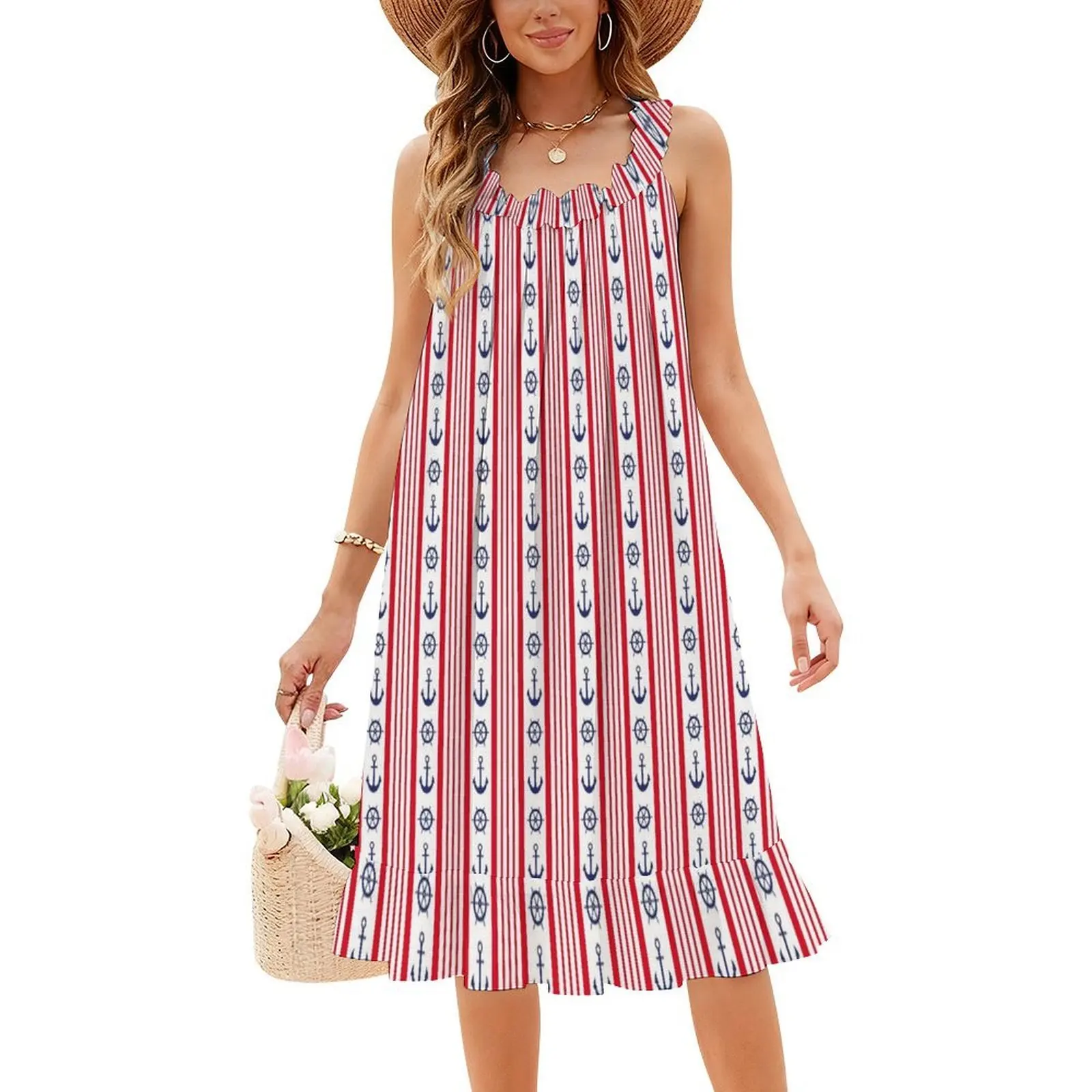 فستان حفلات نسائي من Spirit ملابس نادي مطبوعة عصرية للنساء فستان سهرة مرساة على شكل سفينة البحر والمحيط البحرية