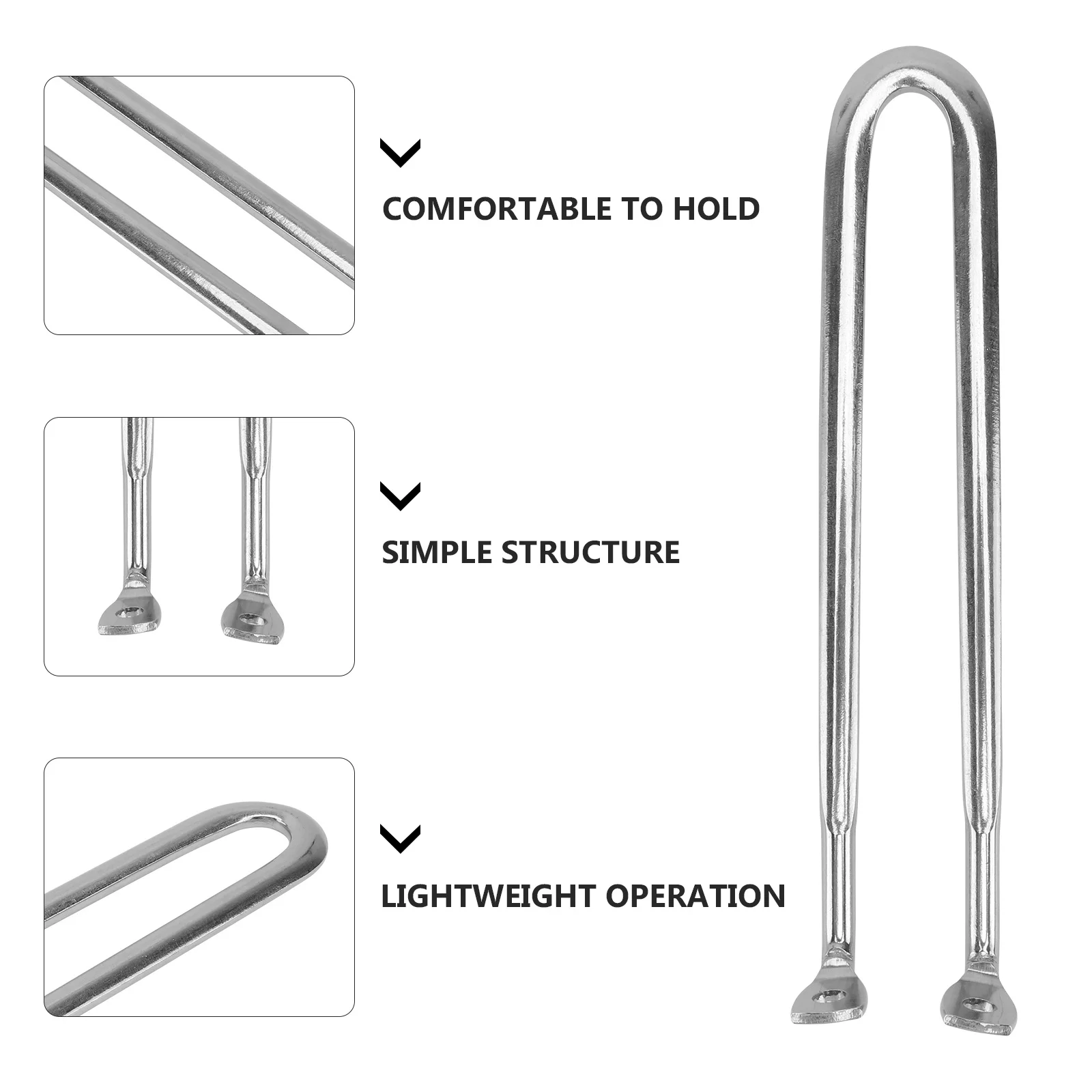 

4Pcs Ergonomic Designed Milk Pan Handles Heat-Resistant Anti-Scald Universal Pot Handles Silver Cookware Accessories