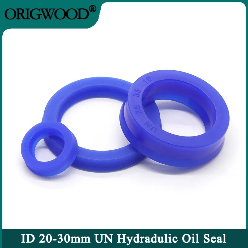 

5pcs UN Radial Shaft Hydraulic Seal (IDxODxTHK), ID 20-30mm Polyurethane Piston Shaft Piston Rod PU Single Lip U Cup Oil Seals