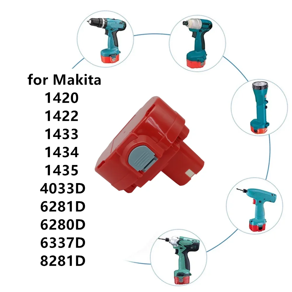 

Rechargeable Batterie For Makita 14.4V Battery 4800mAh Ni-MH Battery PA14 1422 1433 1420 192600-1 6281D 6280D 6337D