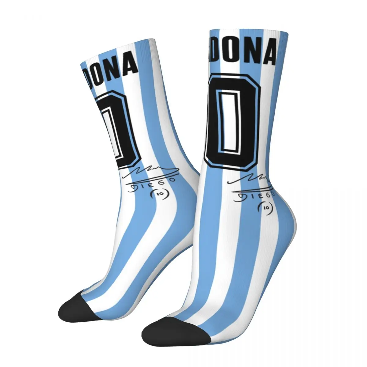 Casual Men\'s Women\'s Argentina Napoli Pele Football Soccer Diego Maradona Crew Socks Maradona 10 Stuff Cozy Socks Best Gift Idea