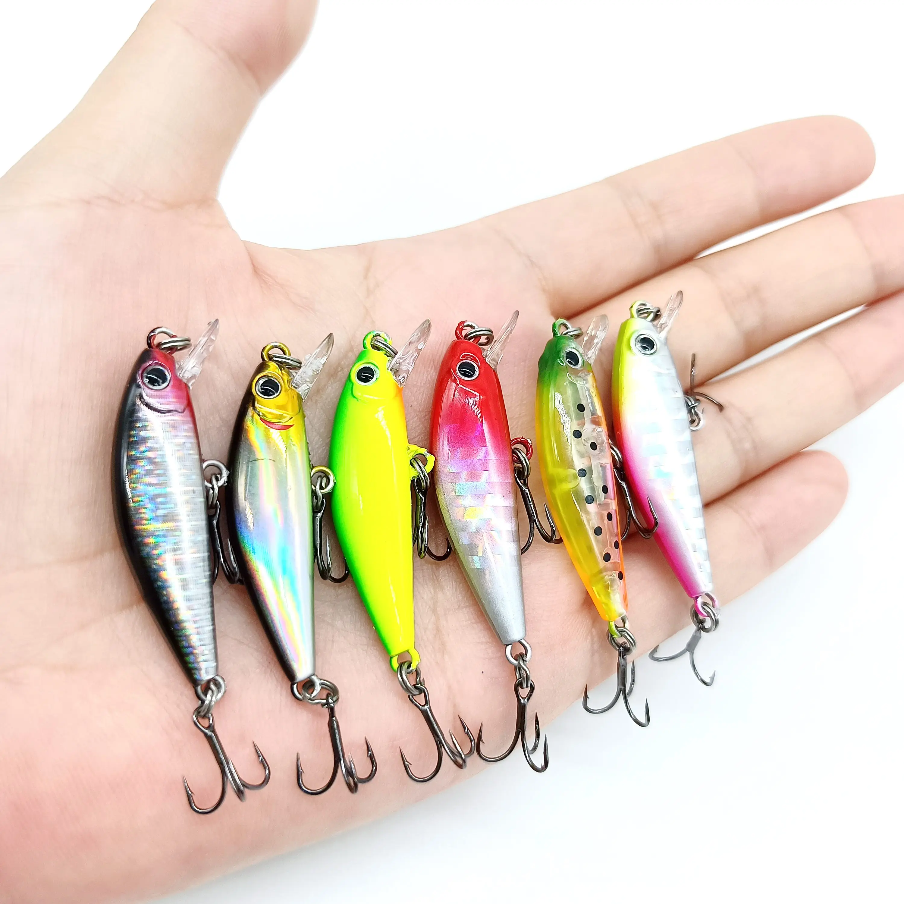 DUODUOYU 1PCS Small Sinking Minnow Wobblers Fishing Lures 2.5g/40mm Trout Artificial Hard Bait Jerkbait Crankbait Bass Tackle