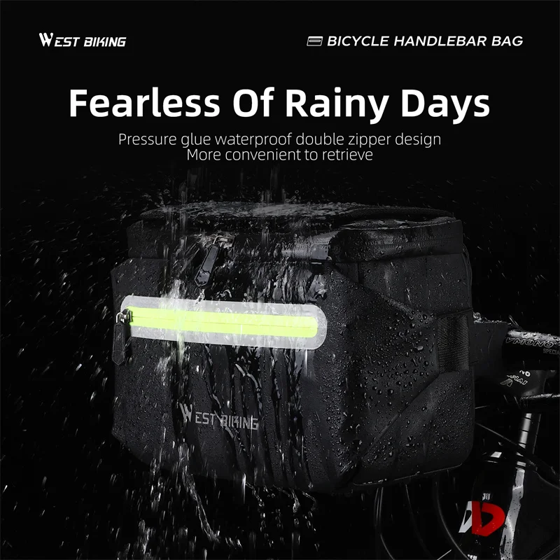 WEST BIKING Bicycle Bags Bike Handlebar Bag Frame Pannier Multi-purpose Waterproof Portable Shoulder Backpack Bike Accessories