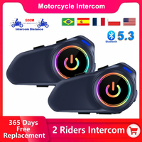 G1 Motorcycle Helmet Intercom BT5.4 Headset 1000mAh Super Long Standby 500m for 2 Riders Intercomunicador for Moto Interphone