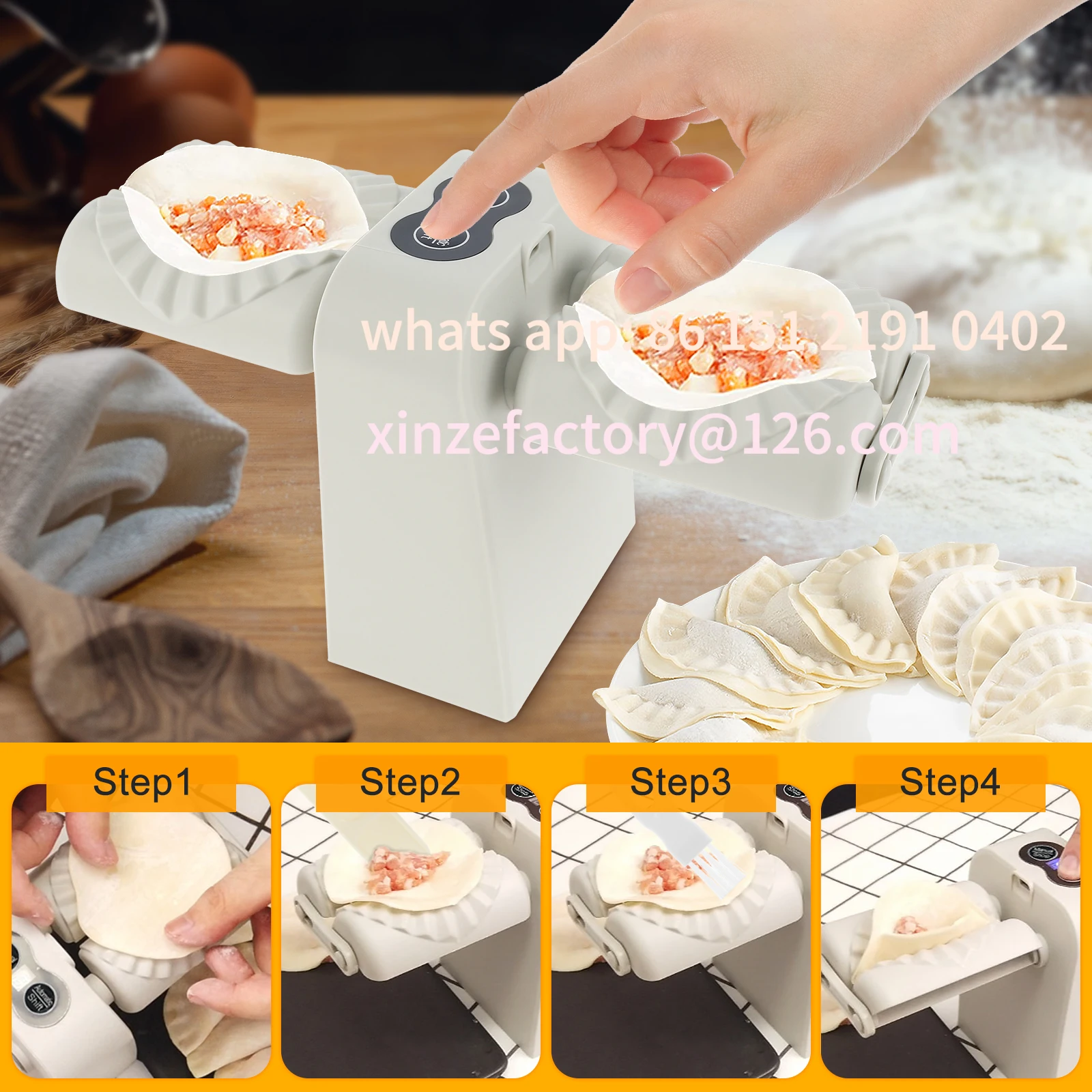 Customizable Automatic Dumpling Maker Machine Dumpling Skin Pressing Mould Dumpling Machine Home Gadgets Kitchen Access