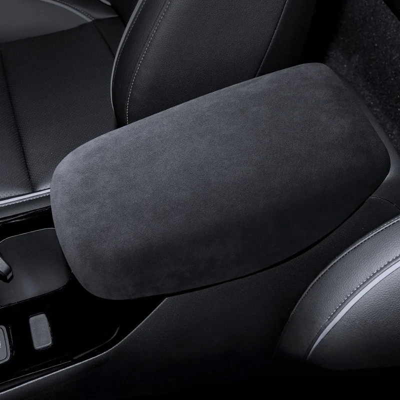Suede Car Wrapping Alcan tara Car Styling Stowing Tidying Armrest Box Panel Cover Stickers Trim For Honda e:NS1 ENS1 2022-2024