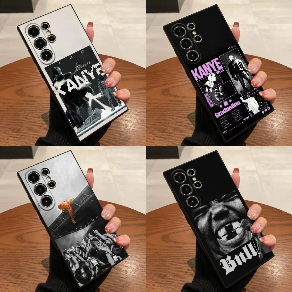 حافظة هاتف K-Kanye West Bully لهاتف سامسونج S25، S24، S21، S22، S23، S30، Ultra، S20، Plus، Fe، Lite، 5G غطاء أسود