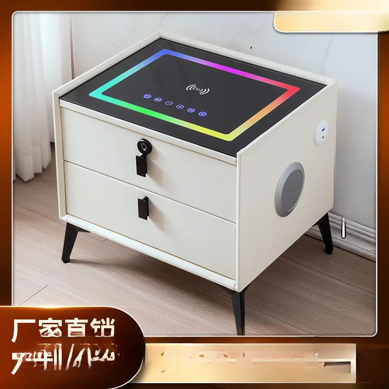 

Smart bedside table six-button marquee LED multi-function modern simplicity