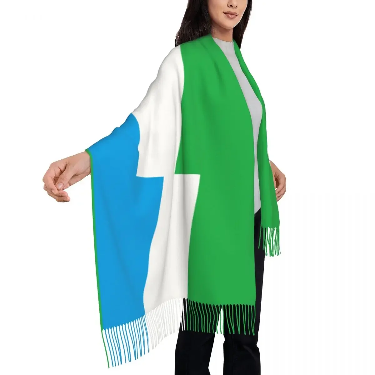 Djibouti Naval Jack Womens Warm Winter Infinity Scarves Set Blanket Scarf Pure Color