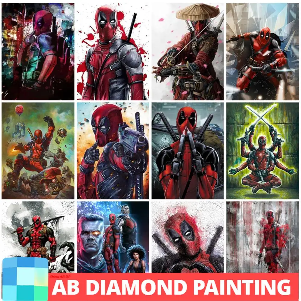 Disney-AB Northern Lights Conjuntos De Pintura De Diamante, Deadpool Bordado Em Mosaico, Disney Superhero, DIY Decoração De Casa, Novos Presentes De Artesanato, 5D, 2023