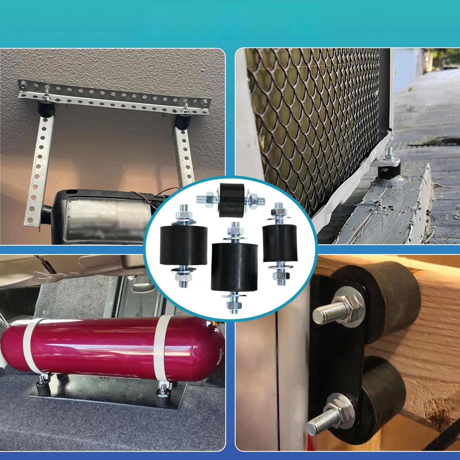 ممتص صدمات مثبت على المحرك المطاطي لتقليل الاهتزاز الفعال يناسب مضخات المياه ومحركات الهواء والديزل #1