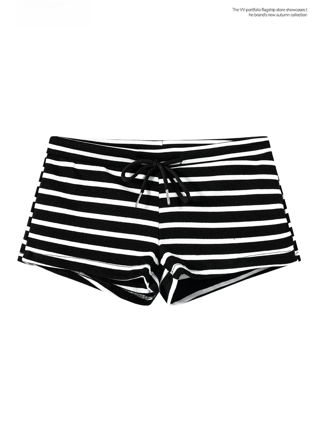 

High Waist Striped Short Pants Women's Slim Fit Pure Desire Sexy Butt Covering Summer Bottoming Trousers for Young Girls