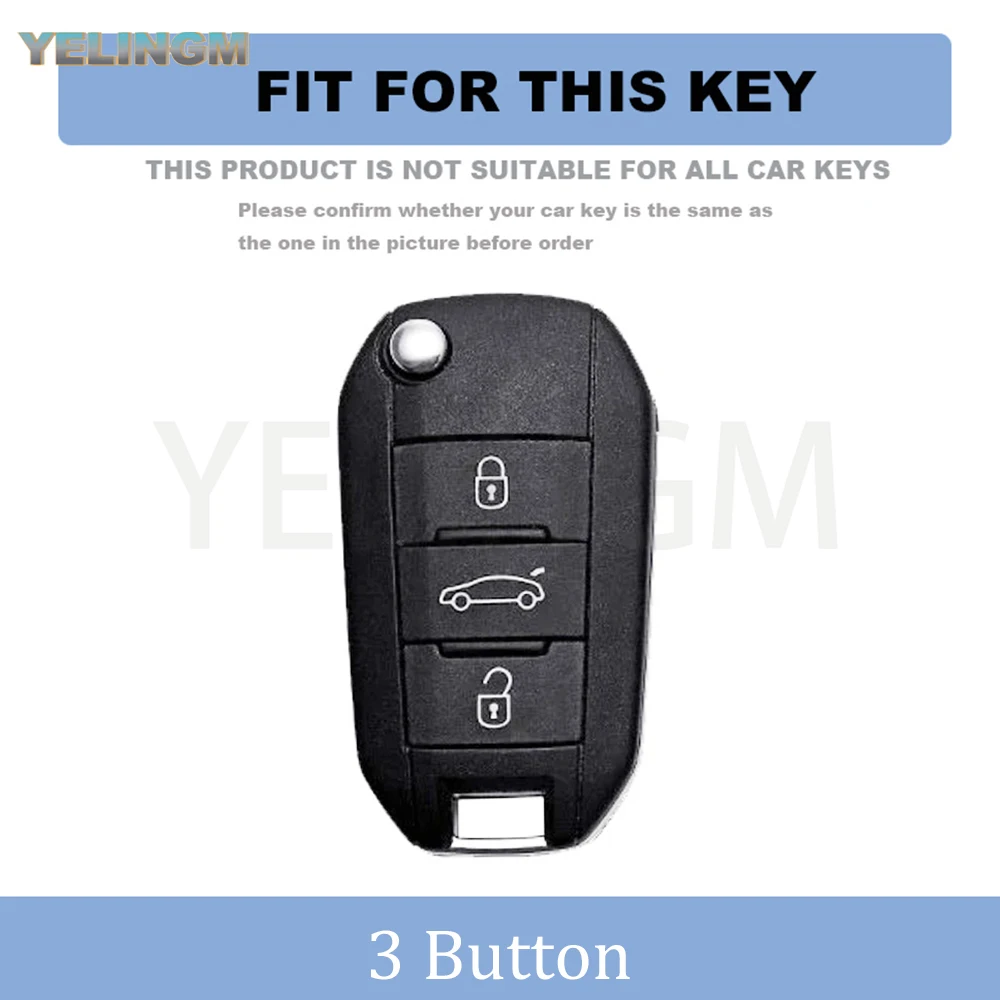 TPU Leather Flip Folding Key Fob for Peugeot 208 2008 301 308 3008 RCZ 508 408 307 Case for Citroen C3 C4 Berlingo Cover