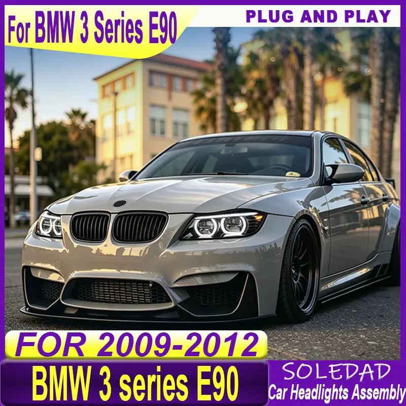 Car Headlights For BMW 3 series e90 2009 2010 2011 2012 LED Headlamp Assembly High Configure Projector Lens Accessories