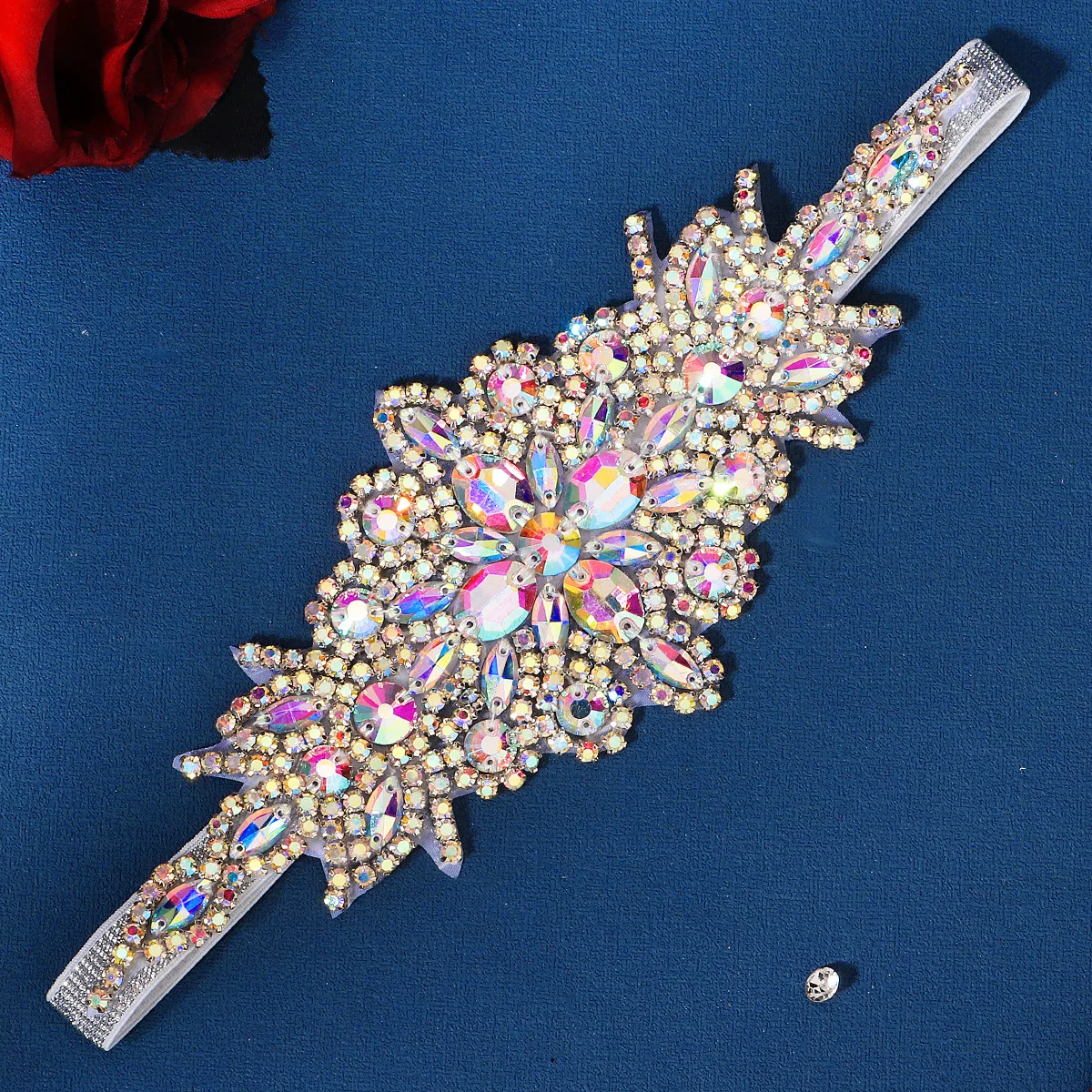 Heavy Duty Stretch Hairband AB Rhinestone Headbands for Women Prom Birthday Party Crystal Tiara Bridal Jewelry Bridesmaid