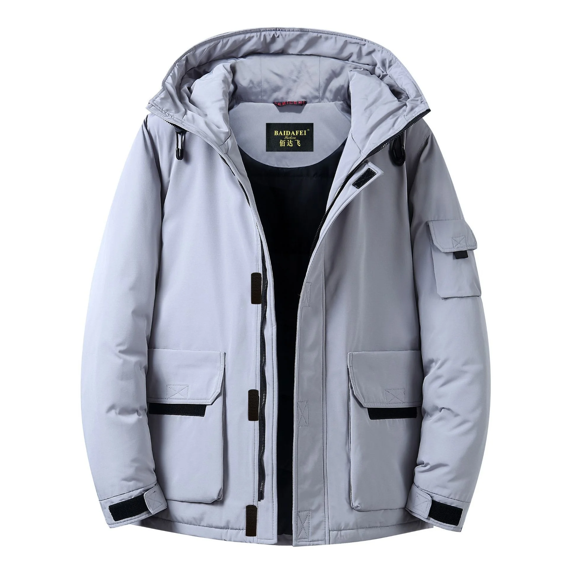 

2024 New Men's Down Jacket Short Korean Version of The Tooling Youth High School Students Loose Winter Tide