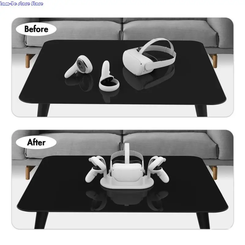 Estación carga D0UA para Oculus Quest 2 Auriculares para controlador toques Carga soporte DO