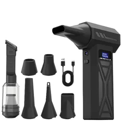 Powerful Air Blower 110000Rpm 4 Gear Adjustable Turbo Jet Blower With Led Light Battery Display Cordless Compressed Air Duster