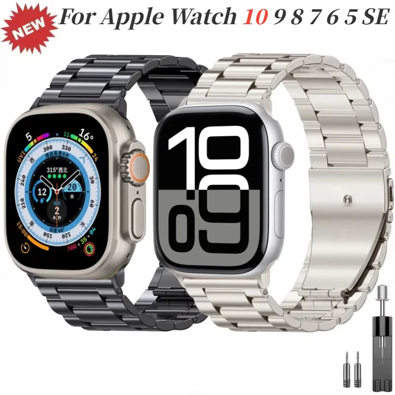 الفولاذ المقاوم للصدأ معصمه ل سوار ساعة يد آبل 49 مللي متر 46 مللي متر 45 مللي متر 41 مللي متر حزام معدني iWatch Weries Ultra 10 9 8 7 6 5 SE 44 مللي متر 42 مللي متر 40 مللي متر