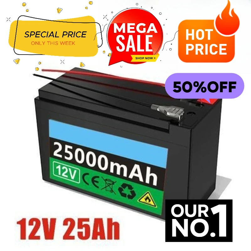 

12V 25000Ah 3S6P 18650 Lithium Battery Pack for Sprayers Trolleys Children's Electric Vehicles Rechargeable Batteries