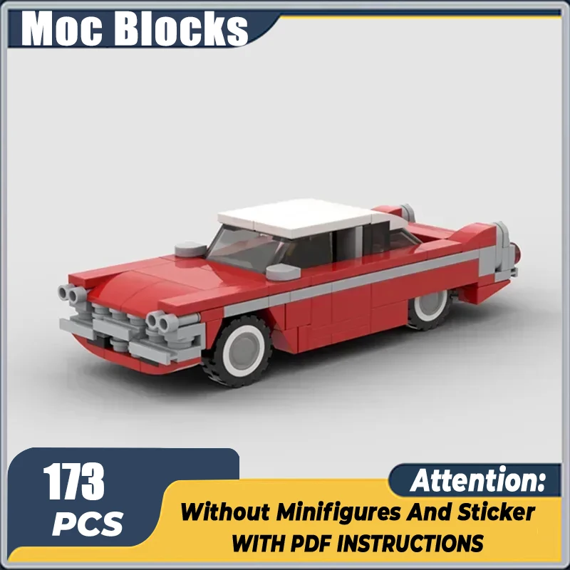 Moc Building Bricks Legendary Car Christine 1958 Plymouth Fury Model Technology Blocks Gifts Christmas Toys DIY Sets Assembly