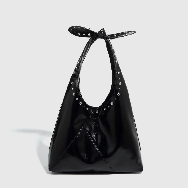 

2025 Модная модная черепаховая сумка на одно плечо с бантом под мышками, наручная сумка