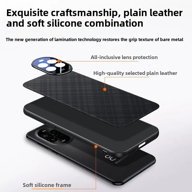 Premium Huawei Nova 13 Case, Slim Soft TPU Bumper Cover with Lens Protector, Raised Edge for Nova 13 Pro Phone