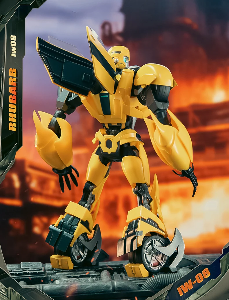 【สินค้าเฉพาะจุด】ของเล่นแปลงร่าง IW-08 Metallic BEE Warrior Action Character Model Original Box Collection Gift ของขวัญวันเกิด