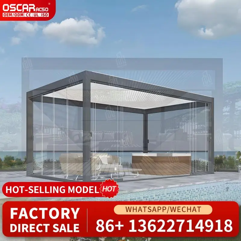 Modern Sliding Retractable Sunrooms for Residential Courtyards Customizable Polygonal Roofs 1 year Warranty 23% Reorder Rate per