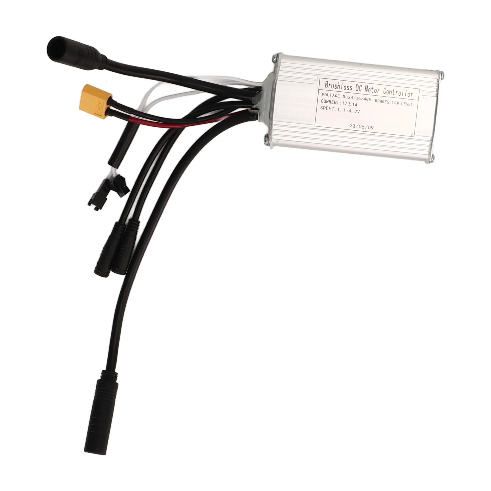 

Bicycle Brushless Motor Controller 24V 36V 48V 17A Sine Wave 3 Mode Controller with Waterproof Connector for DIY Electric Bike