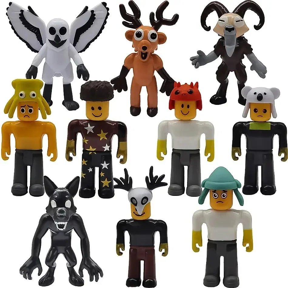 Mode Spel Nachten in Het Bos 1-24 stuks blinde doos Model Figuren De Hert En Uil Perifere karakter beeldjes PVC Speelgoed Geschenken