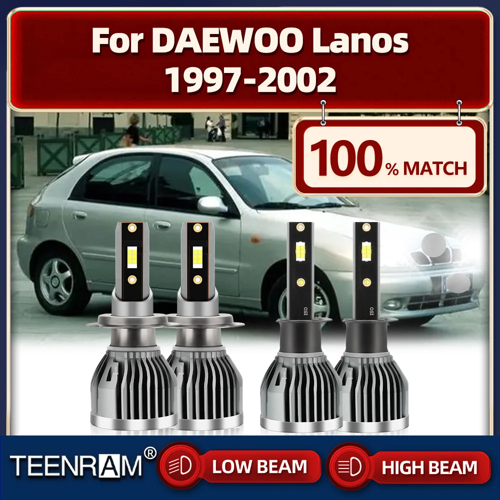 

40000LM LED Headlight Bulbs 240W High Low Beam Car Lights 6000K CSP Auto Lamps For DAEWOO Lanos 1997 1998 1999 2000 2001 2002