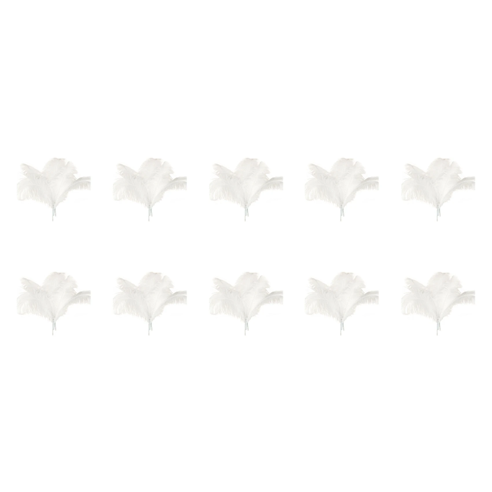 

ABFI 100 Pcs Natural Ostrich Feathers Wedding Party Decoration White 45-50Cm