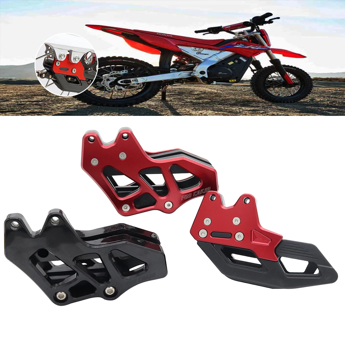 

CNC Aluminum Chain Guide Guard Protector For Honda CRF150F CRF230F CRF250F CRF250L CRF300L RALLY CRF250M 2003-2021 Universal